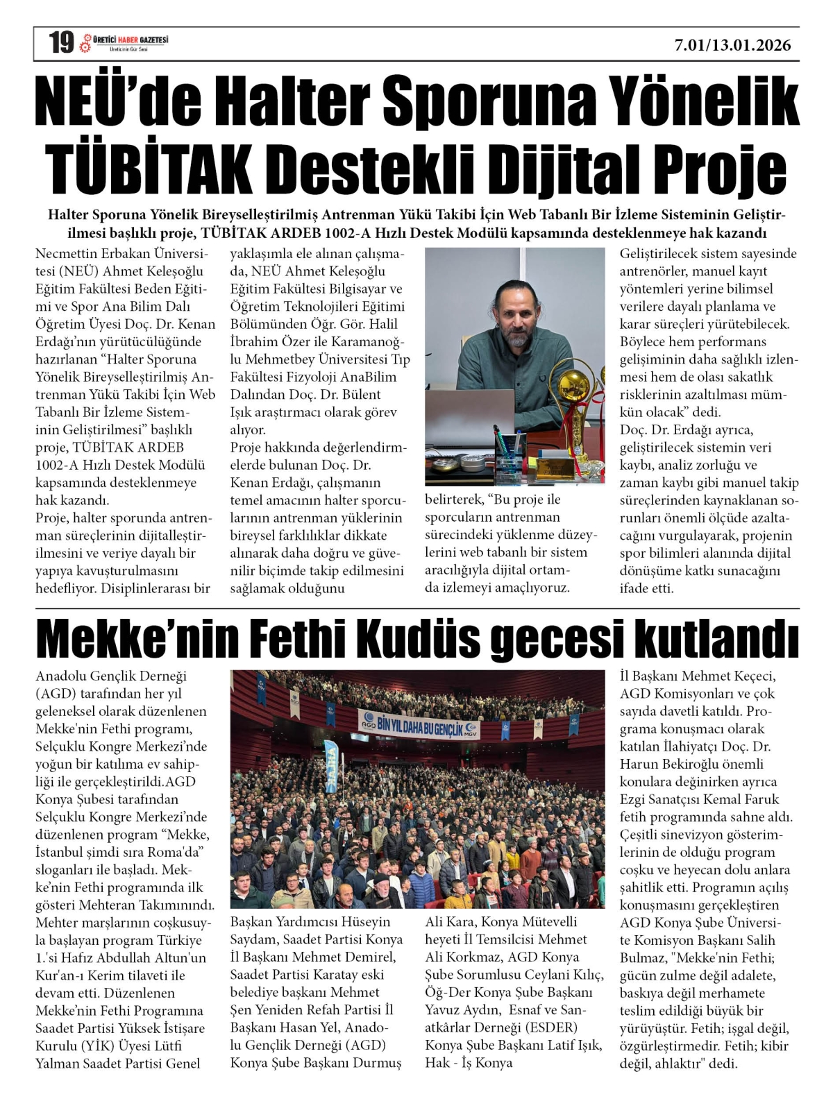 ÜRETİCİ  HABER  GAZETESİ  07.01.2026