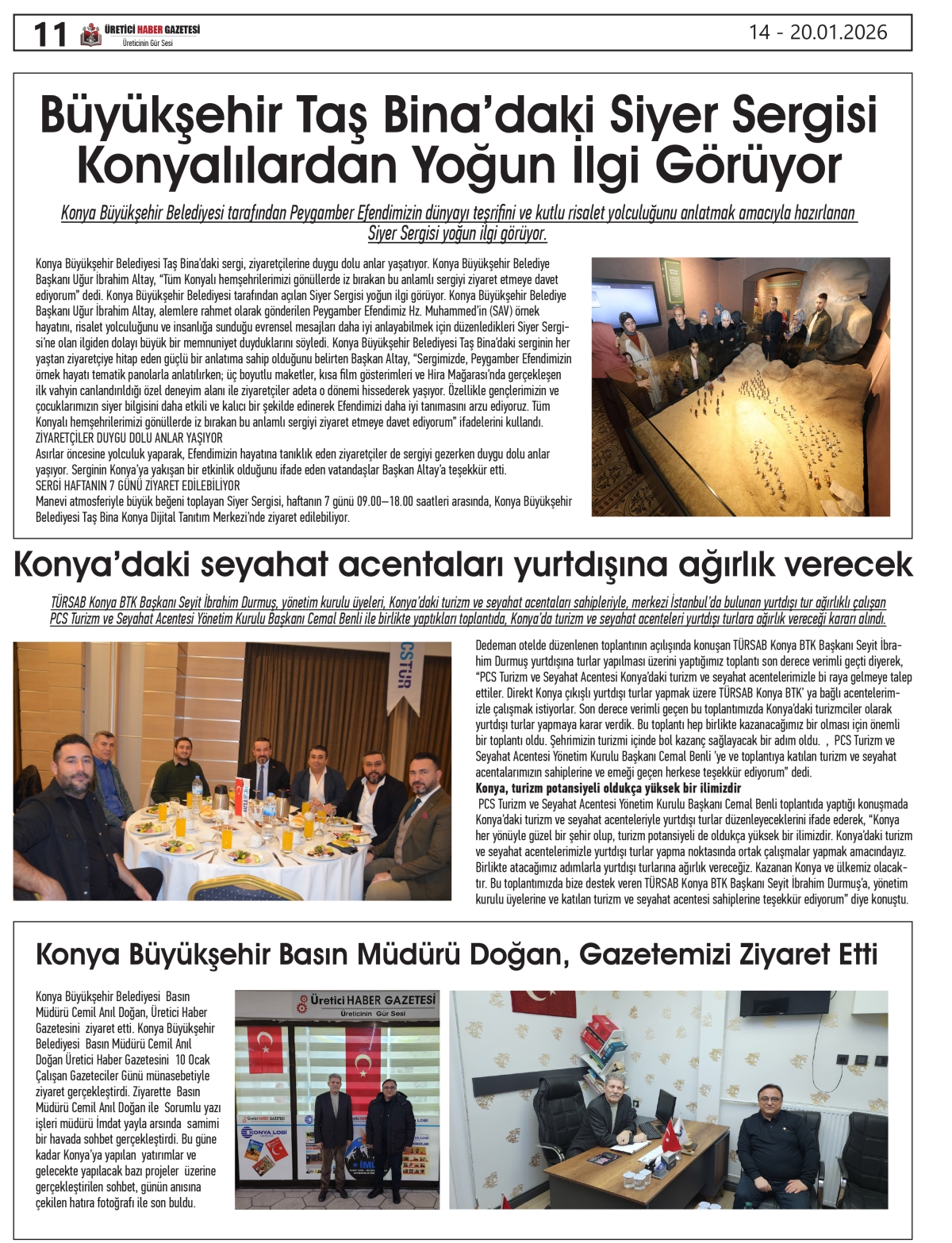ÜRETİCİ  HABER  GAZETESİ  14.01.2026