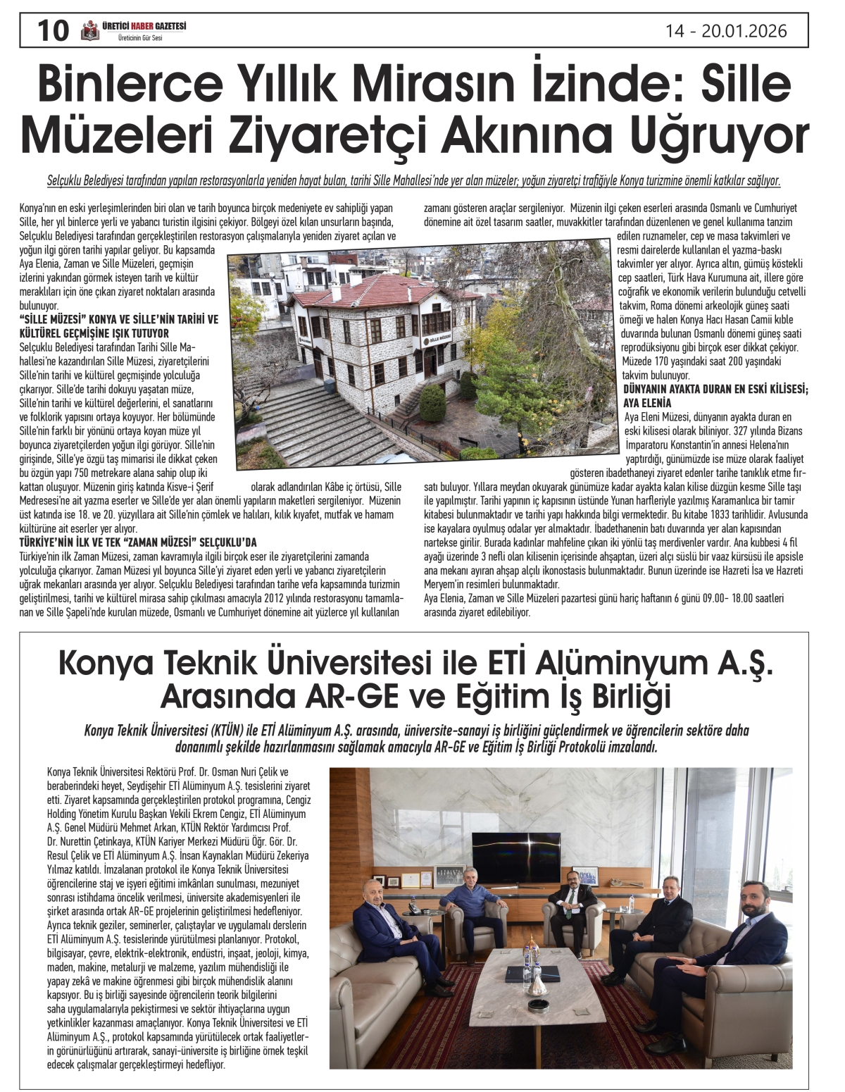ÜRETİCİ  HABER  GAZETESİ  14.01.2026