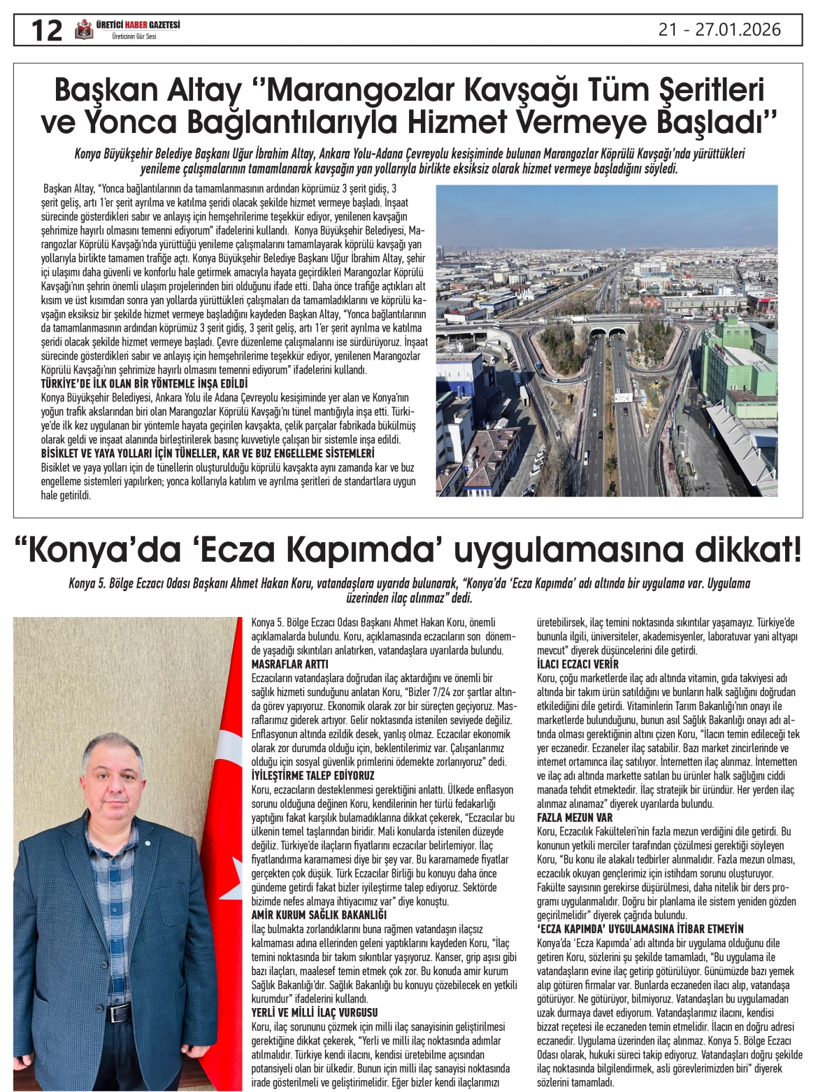 ÜRETİCİ  HABER  GAZETESİ  21.01.2026