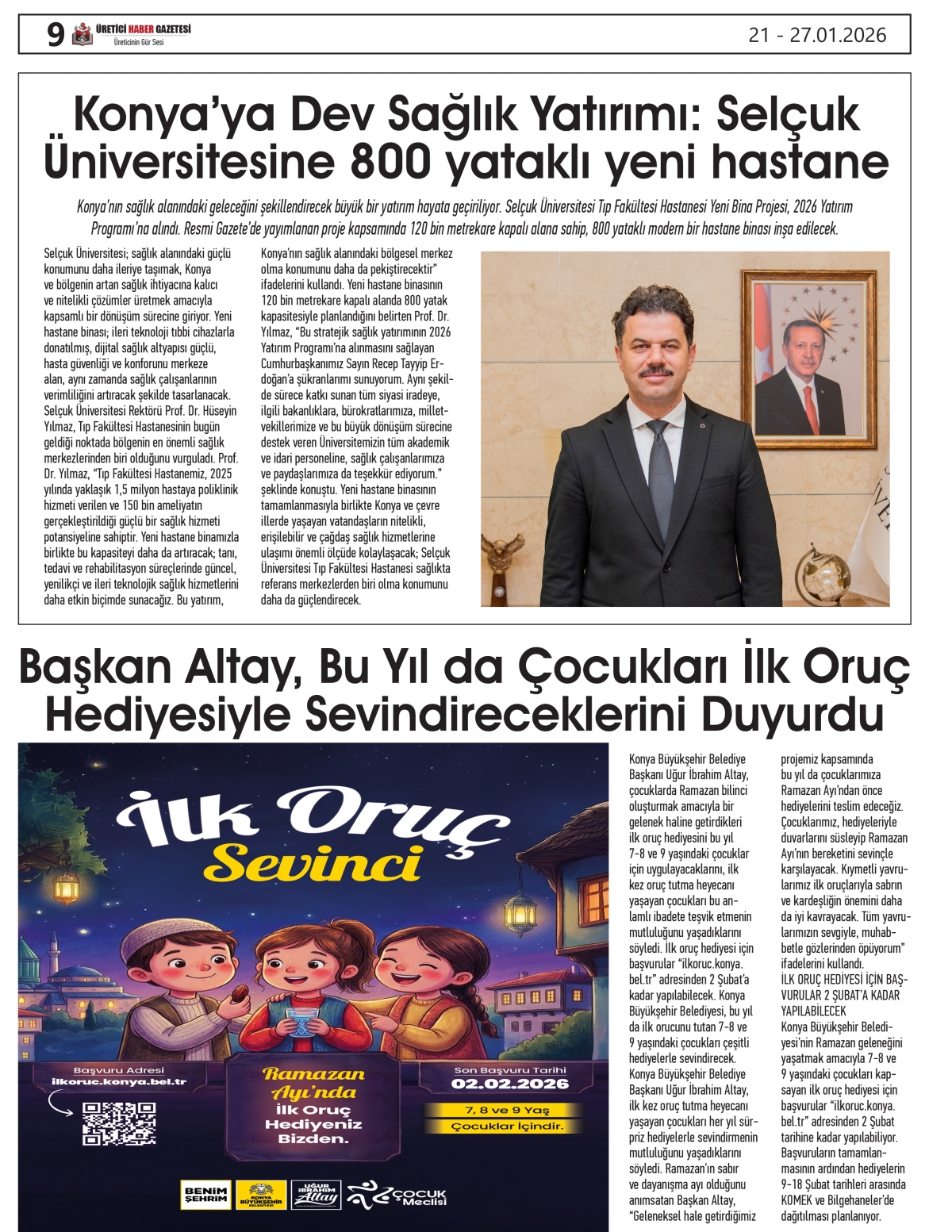 ÜRETİCİ  HABER  GAZETESİ  21.01.2026