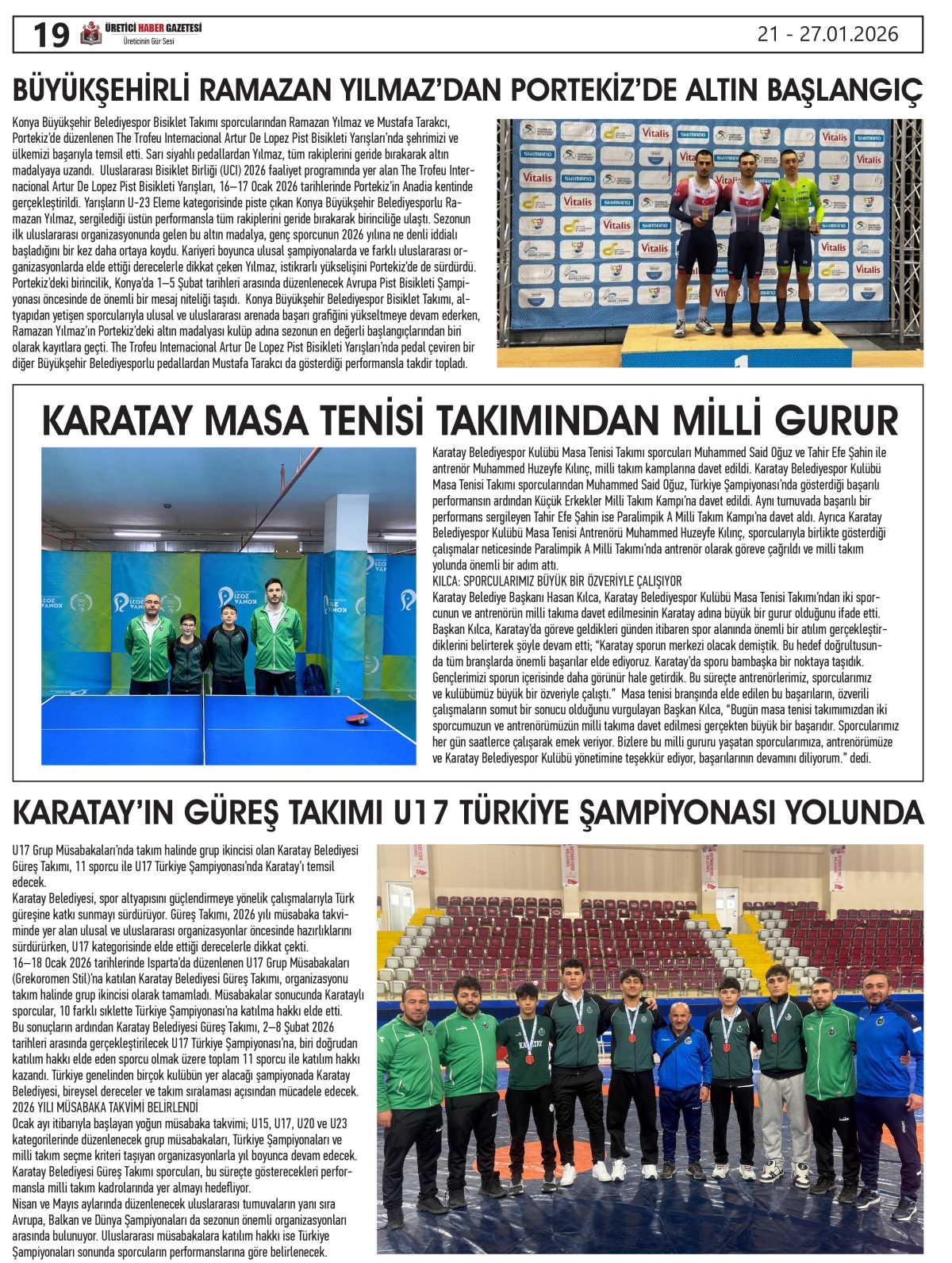 ÜRETİCİ  HABER  GAZETESİ  21.01.2026