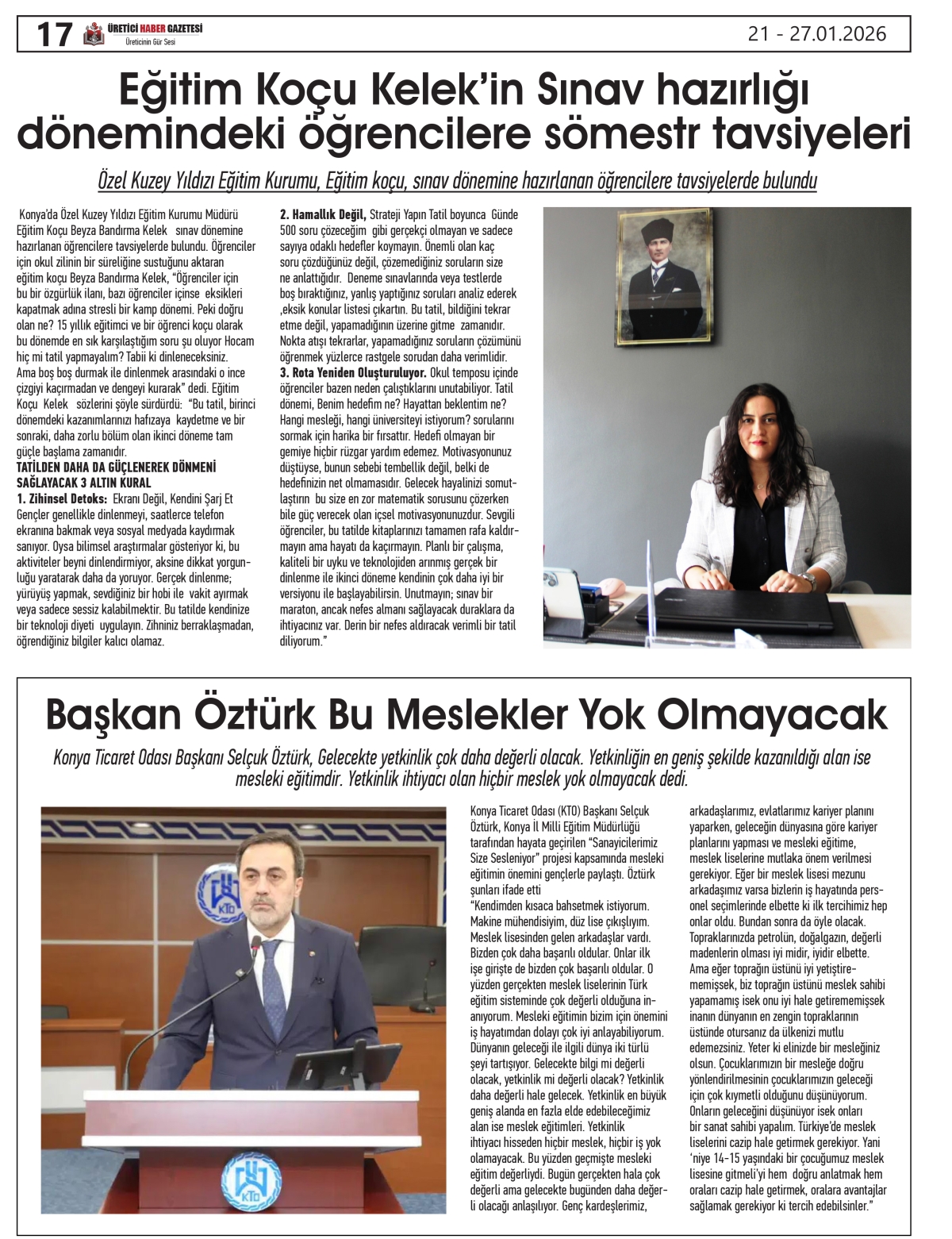 ÜRETİCİ  HABER  GAZETESİ  21.01.2026