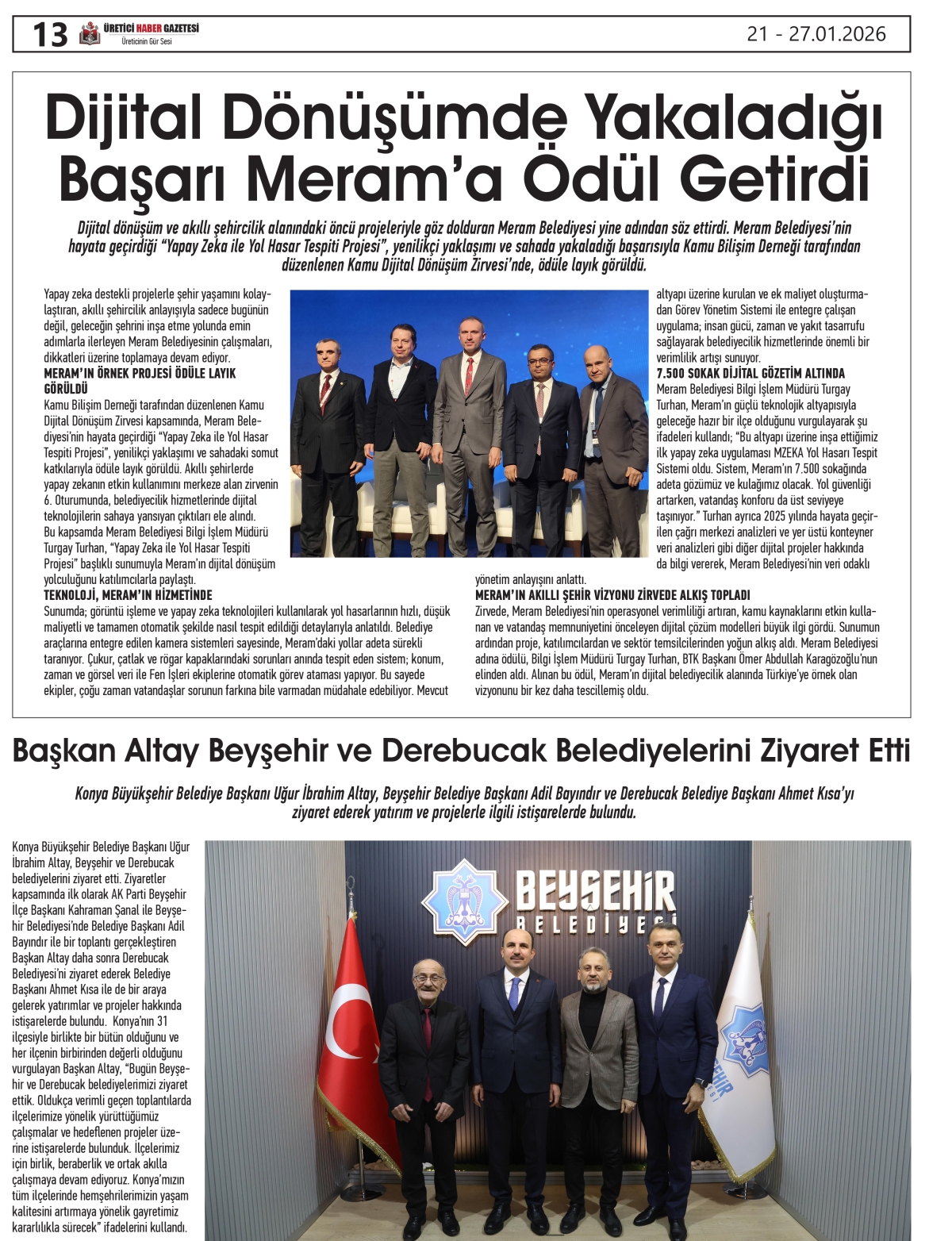 ÜRETİCİ  HABER  GAZETESİ  21.01.2026
