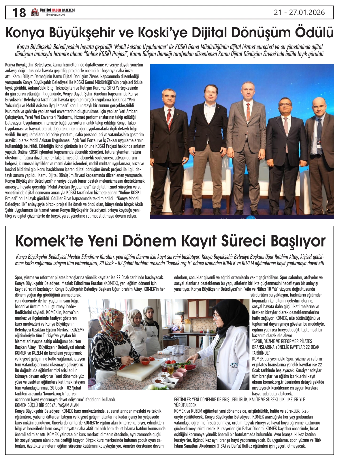 ÜRETİCİ  HABER  GAZETESİ  21.01.2026