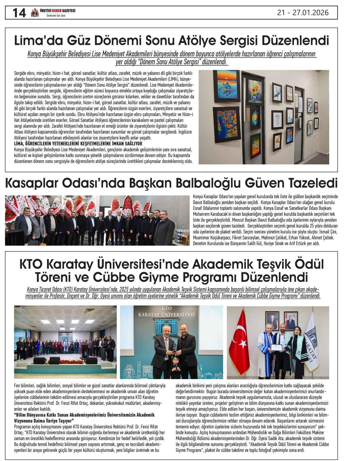 ÜRETİCİ  HABER  GAZETESİ  21.01.2026