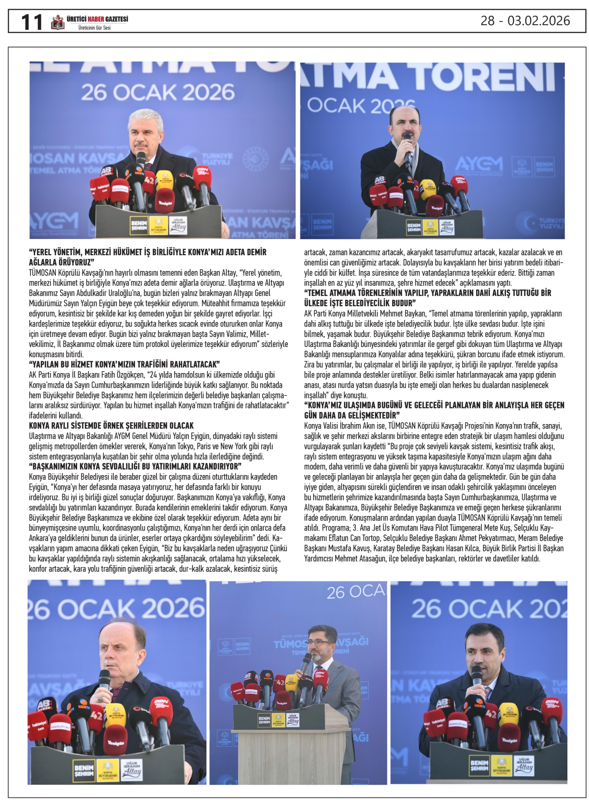 ÜRETİCİ  HABER  GAZETESİ  28.01.2026