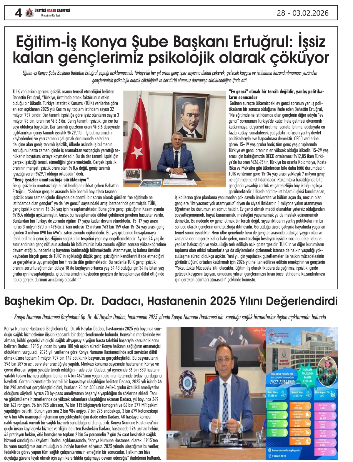 ÜRETİCİ  HABER  GAZETESİ  28.01.2026