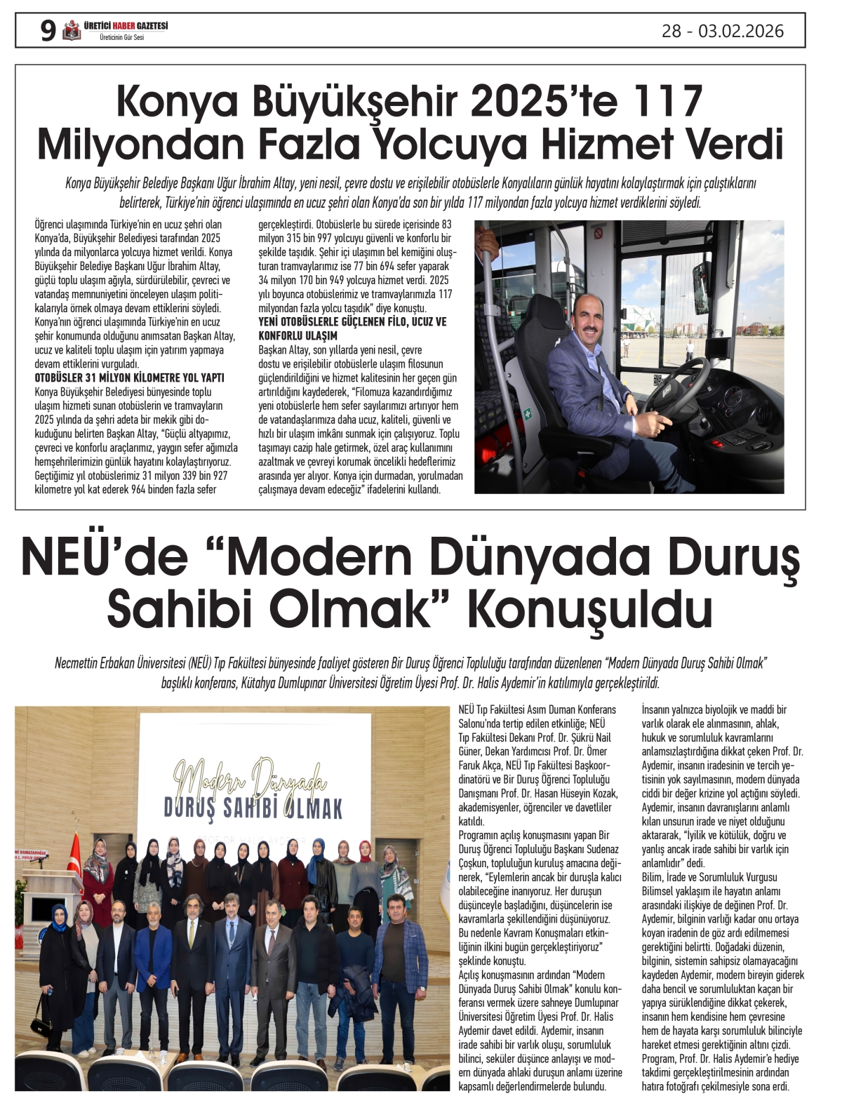 ÜRETİCİ  HABER  GAZETESİ  28.01.2026