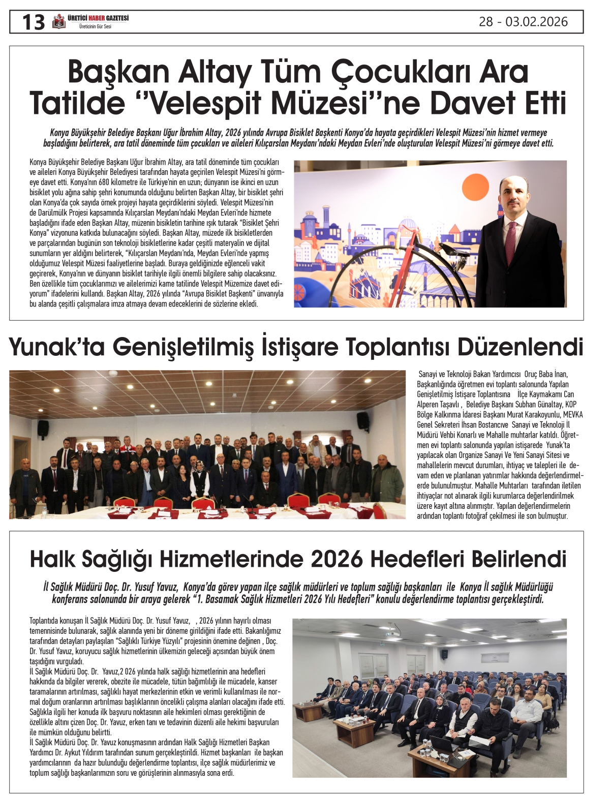 ÜRETİCİ  HABER  GAZETESİ  28.01.2026