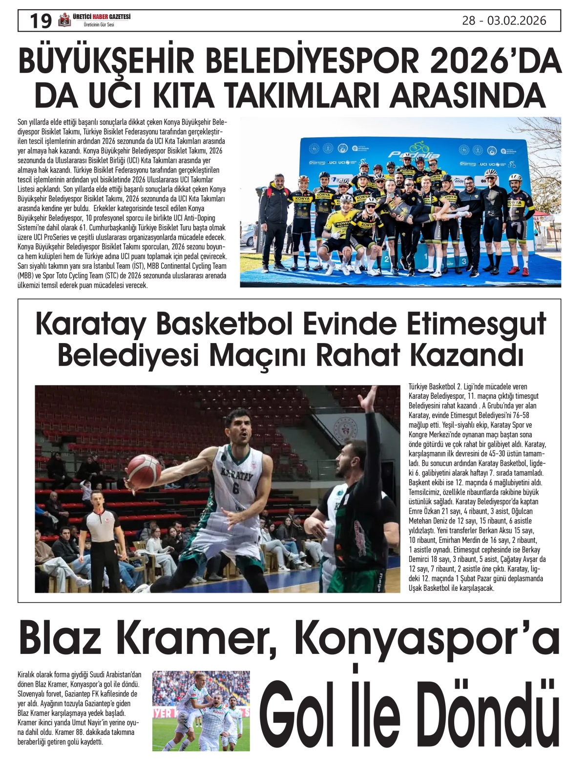 ÜRETİCİ  HABER  GAZETESİ  28.01.2026