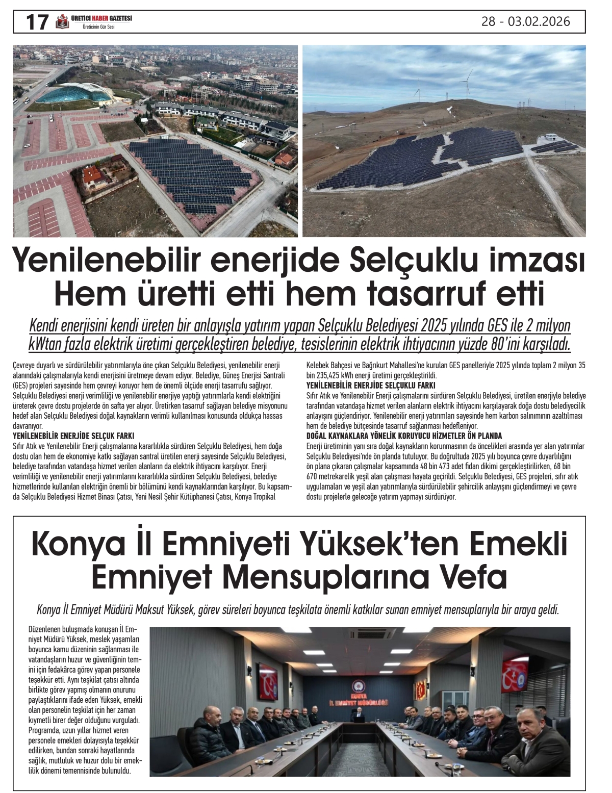 ÜRETİCİ  HABER  GAZETESİ  28.01.2026