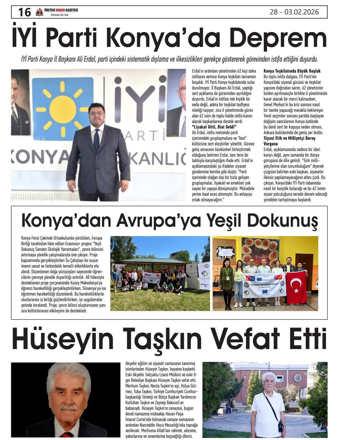 ÜRETİCİ  HABER  GAZETESİ  28.01.2026