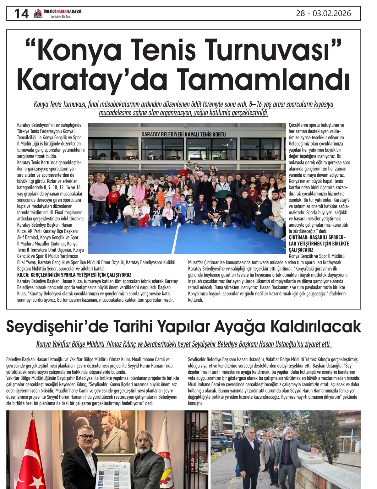 ÜRETİCİ  HABER  GAZETESİ  28.01.2026
