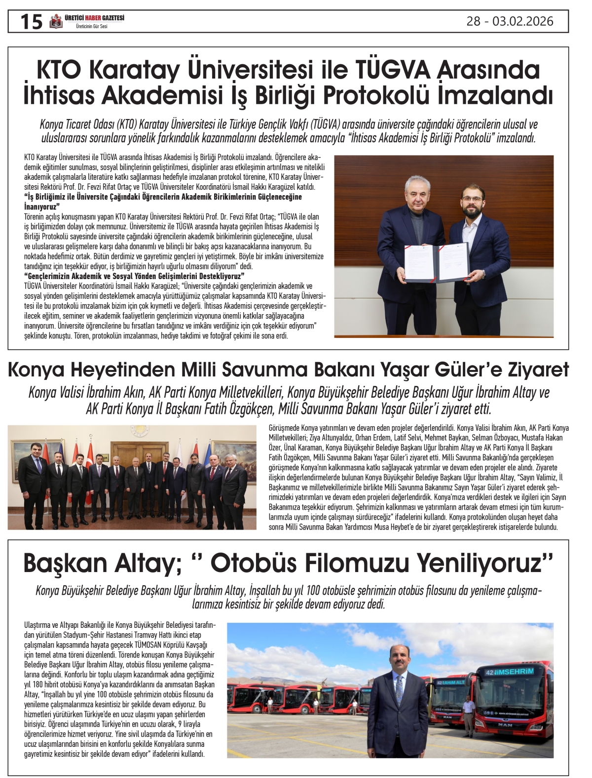 ÜRETİCİ  HABER  GAZETESİ  28.01.2026