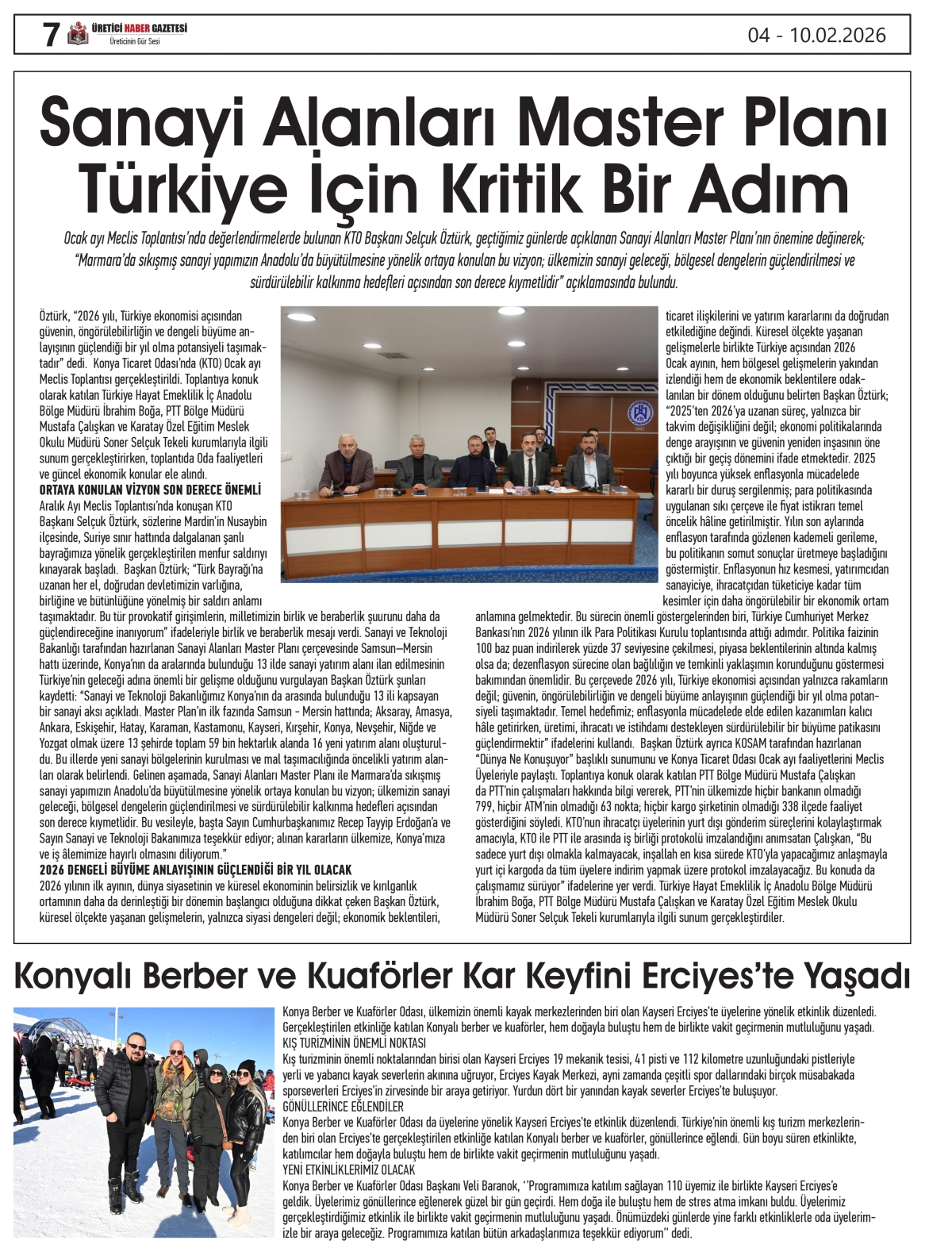 ÜRETİCİ HABER GAZETESİ   04.02.2026