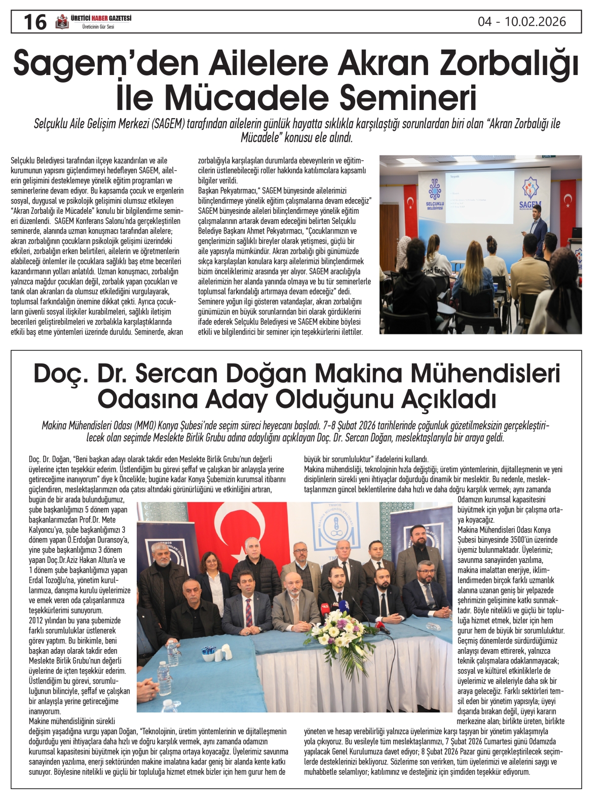 ÜRETİCİ HABER GAZETESİ   04.02.2026