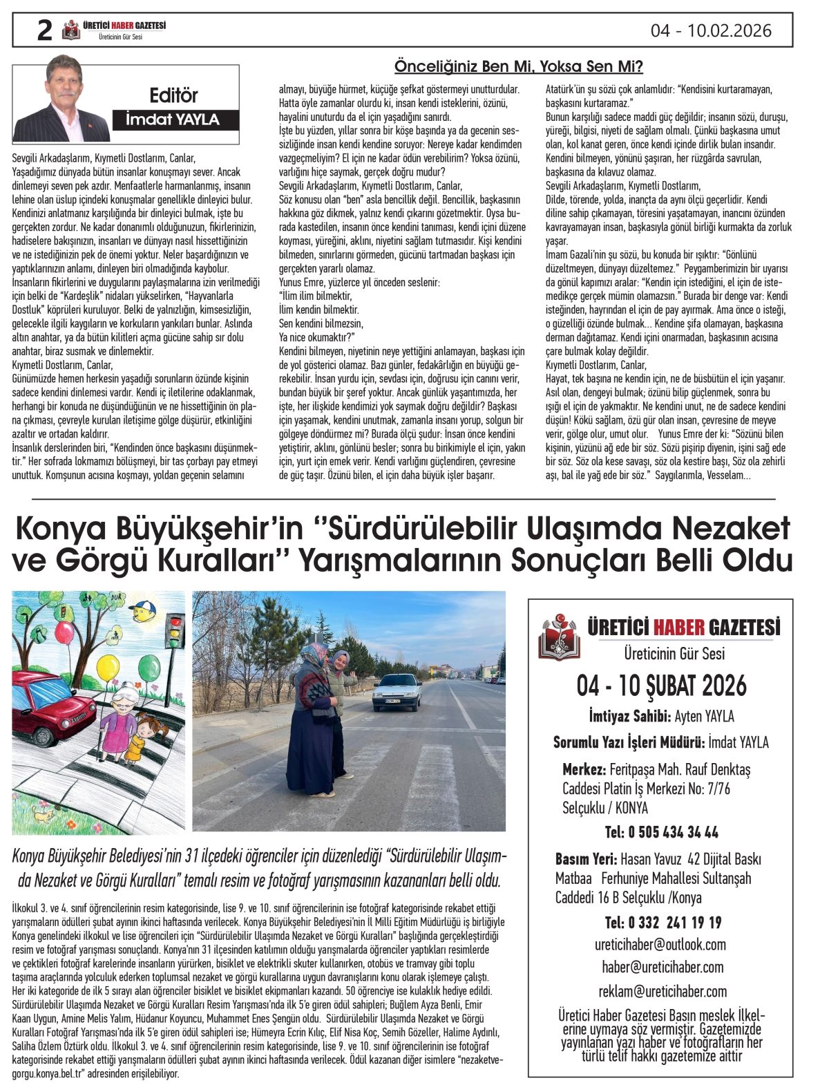 ÜRETİCİ HABER GAZETESİ   04.02.2026