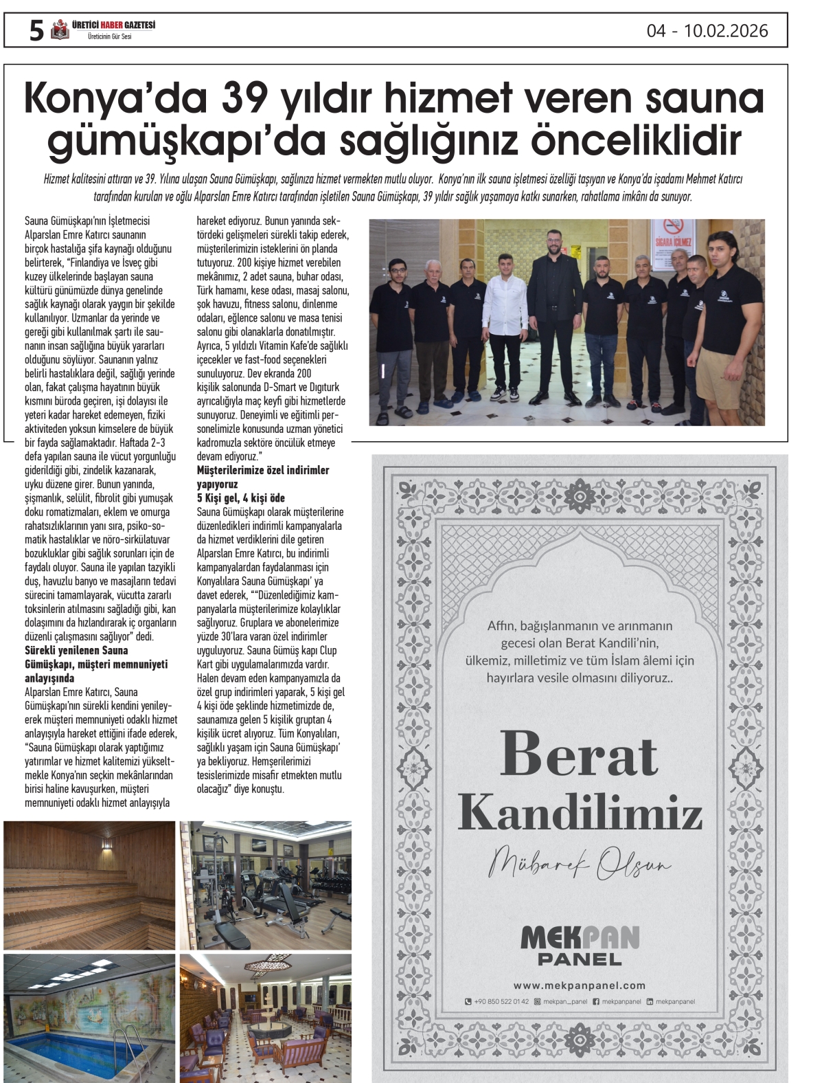 ÜRETİCİ HABER GAZETESİ   04.02.2026