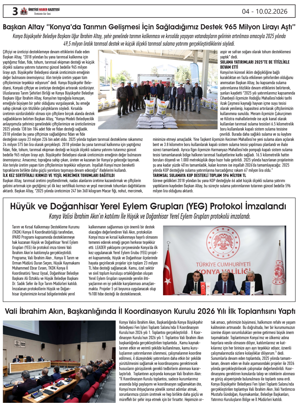 ÜRETİCİ HABER GAZETESİ   04.02.2026