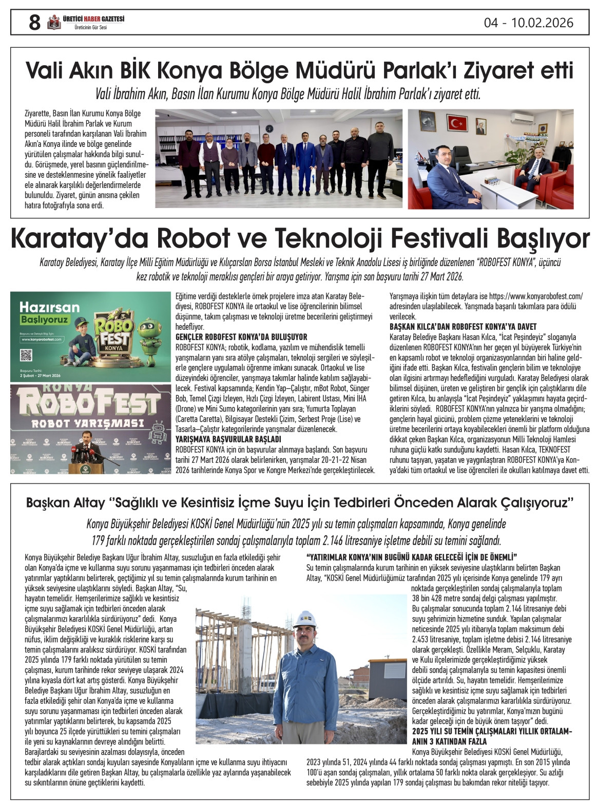 ÜRETİCİ HABER GAZETESİ   04.02.2026