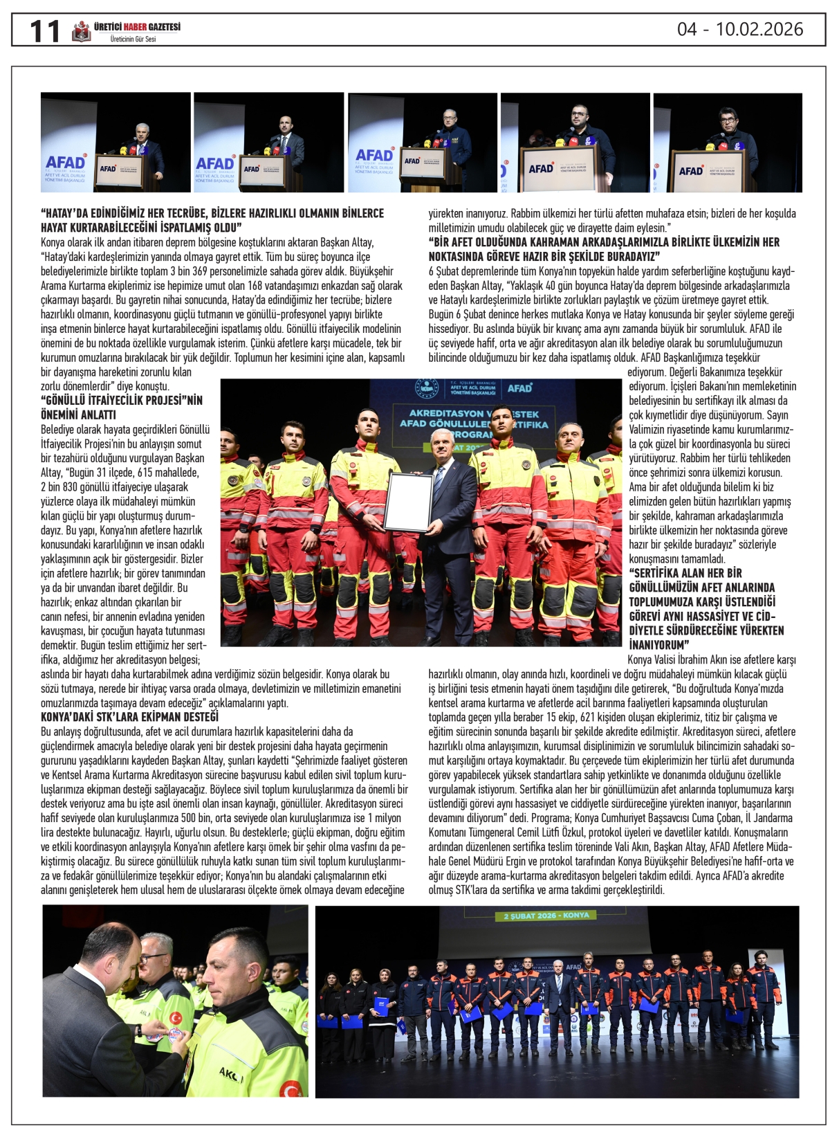 ÜRETİCİ HABER GAZETESİ   04.02.2026