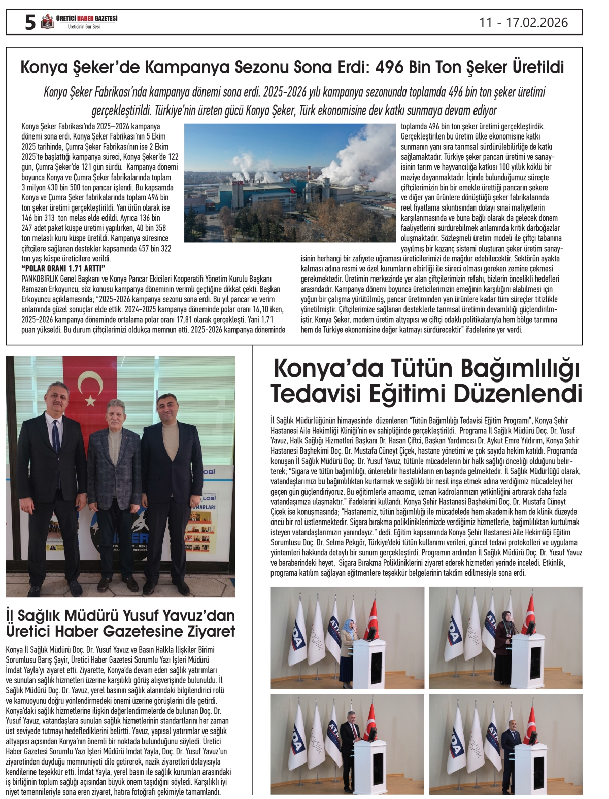 ÜRETİCİ HABER  GAZETESİ  11.02.2026