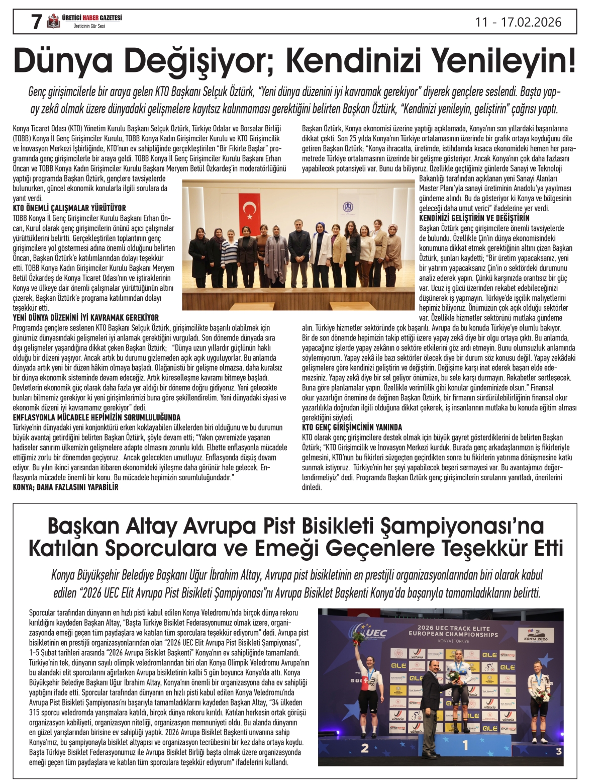 ÜRETİCİ HABER  GAZETESİ  11.02.2026