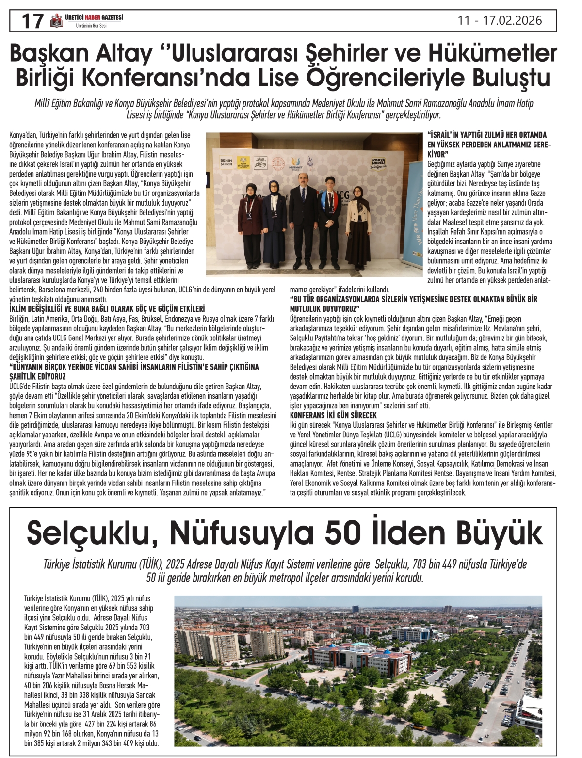 ÜRETİCİ HABER  GAZETESİ  11.02.2026