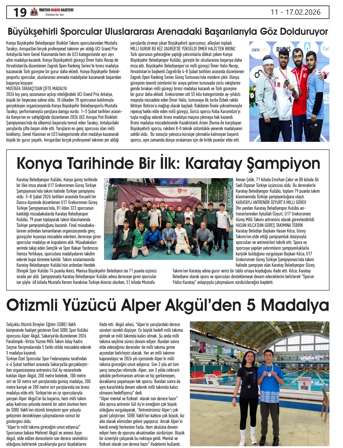 ÜRETİCİ HABER  GAZETESİ  11.02.2026