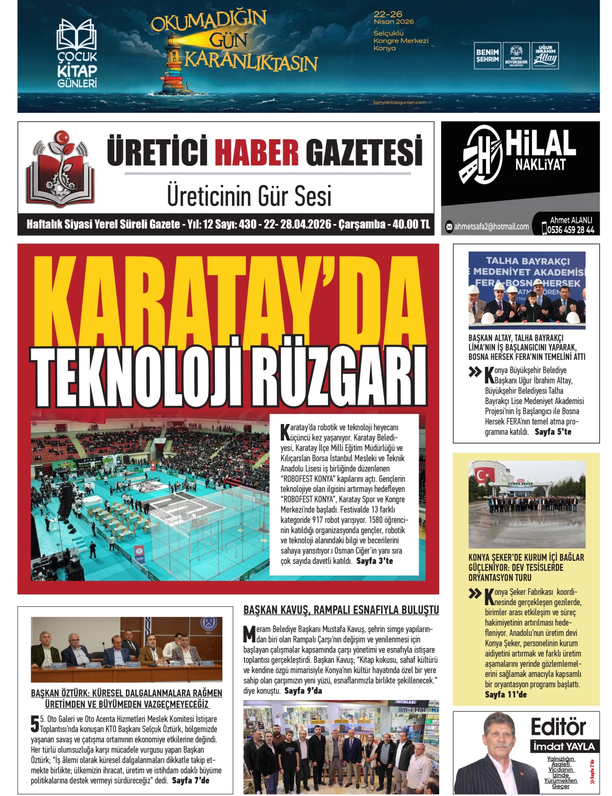 ÜRETİCİ HABER GAZETESİ  22.04.2026