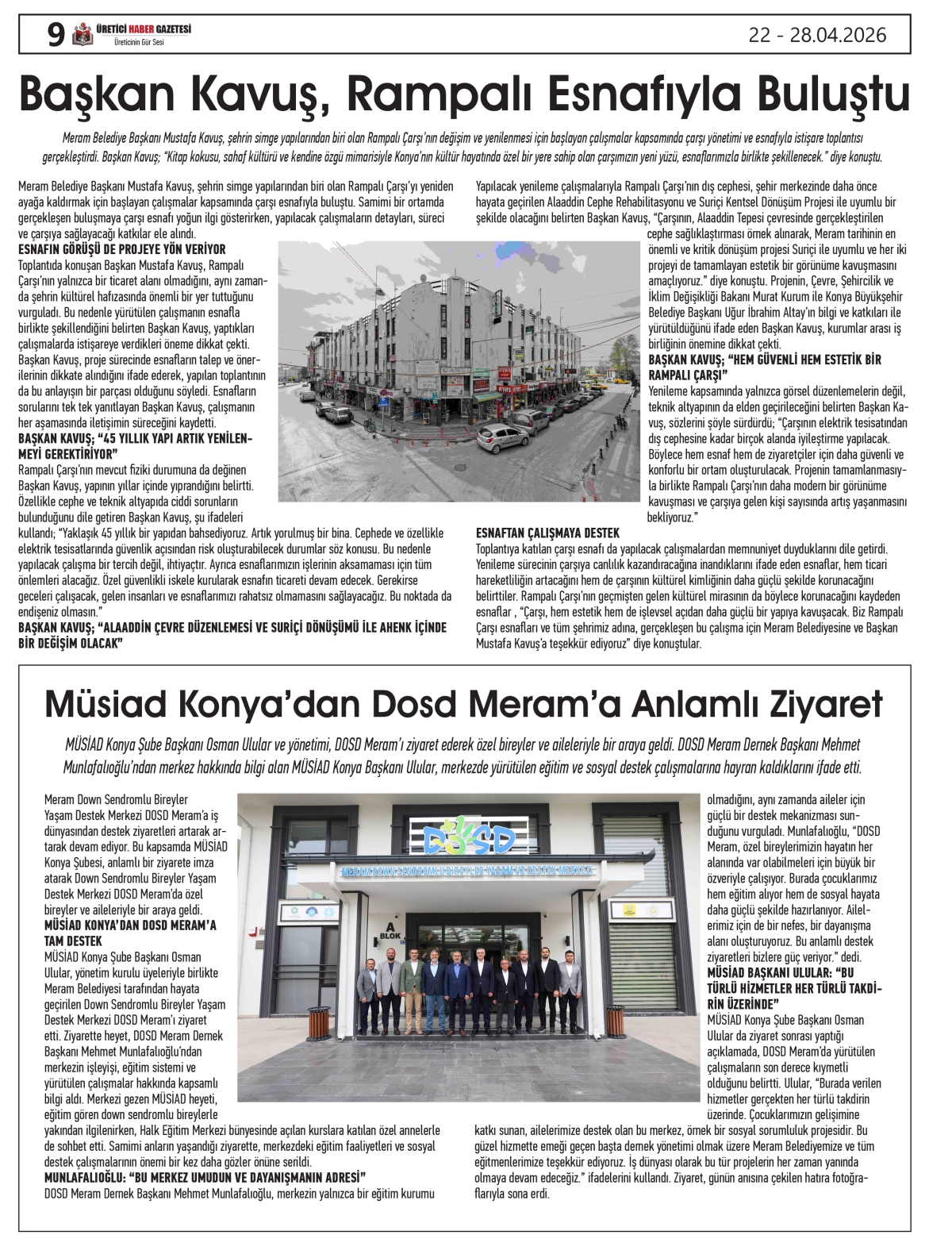 ÜRETİCİ HABER GAZETESİ  22.04.2026
