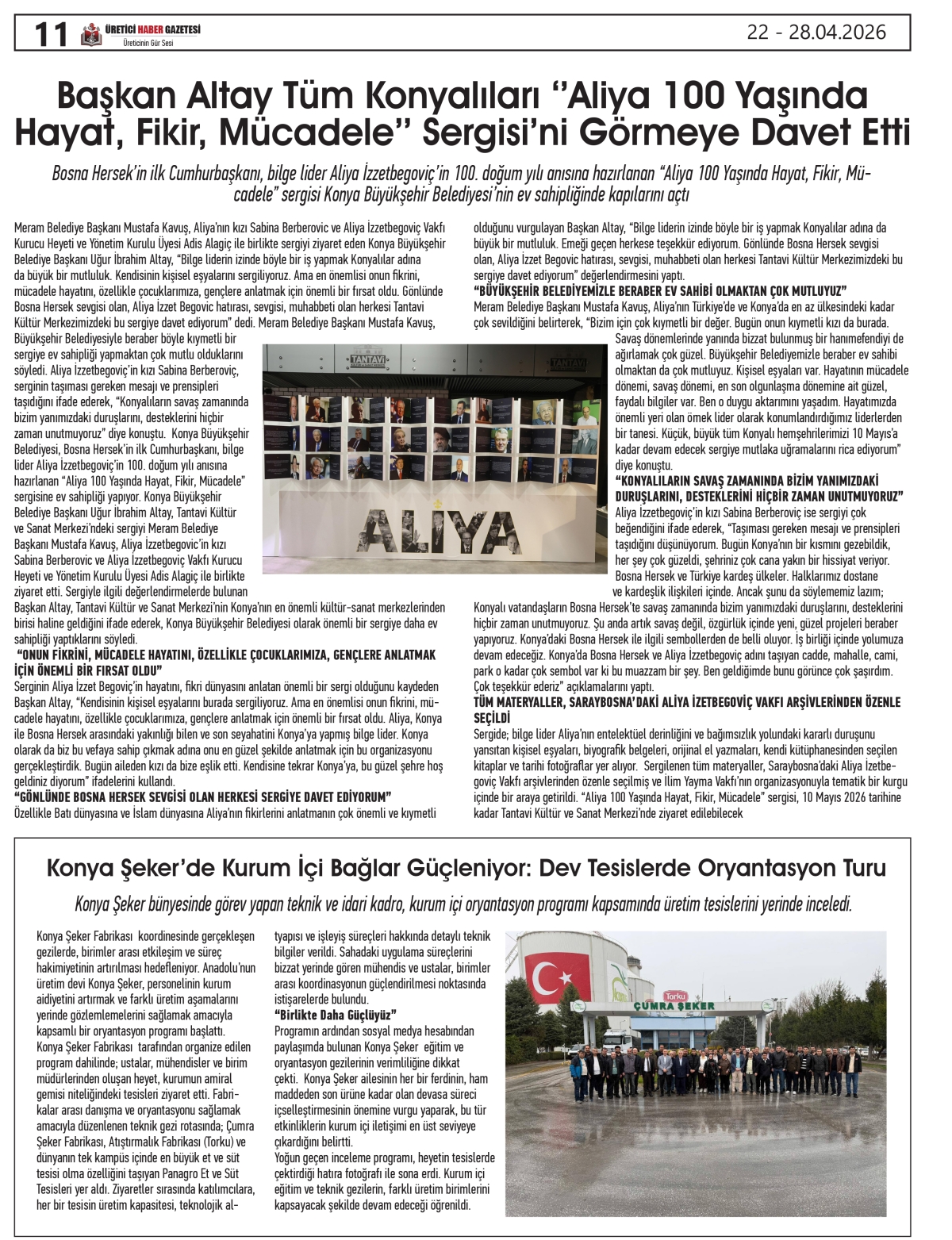 ÜRETİCİ HABER GAZETESİ  22.04.2026