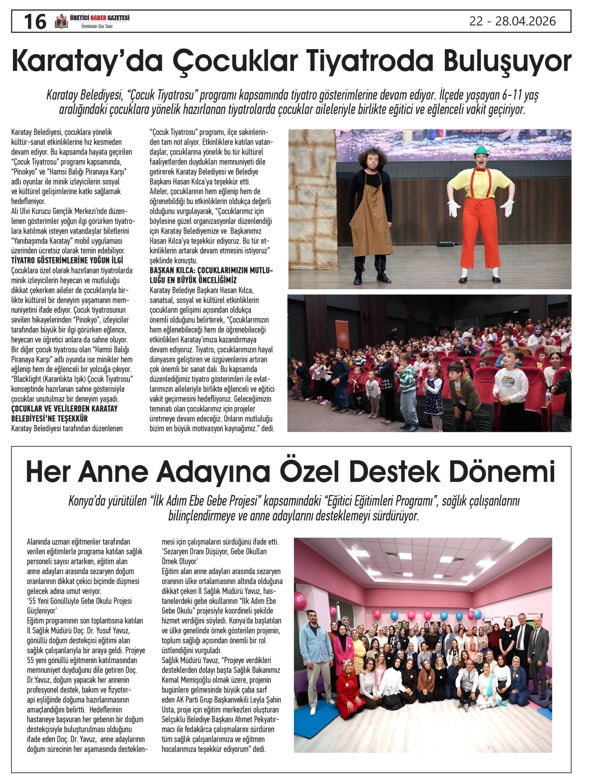 ÜRETİCİ HABER GAZETESİ  22.04.2026