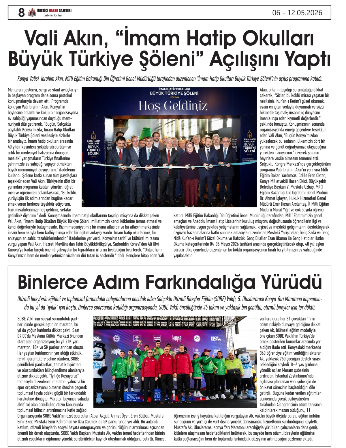 ÜRETİCİ HABER  GAZETESİ     06.05.2026