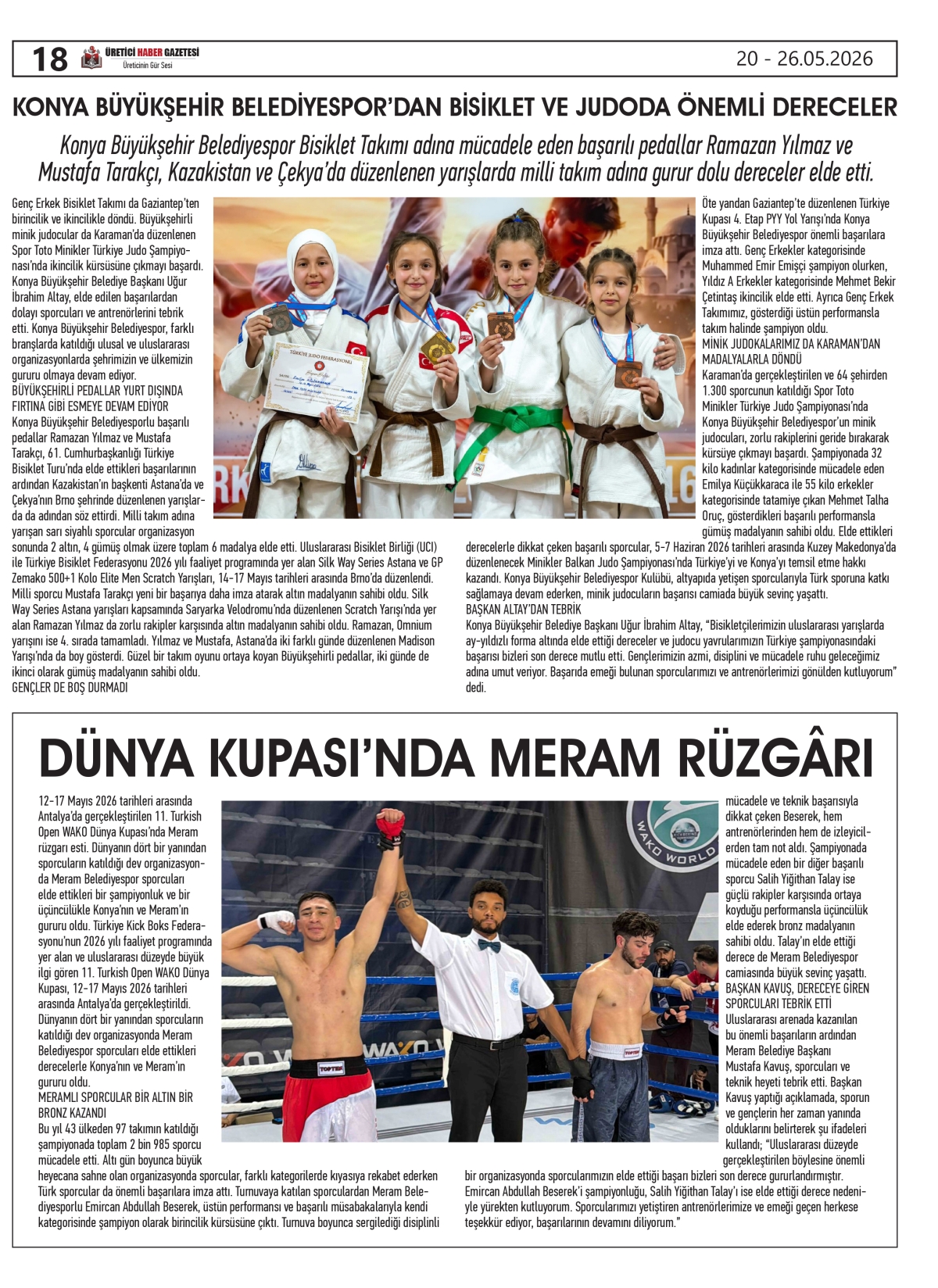 ÜRETİCİ  HABER  GAZTESİ 20.05.2026