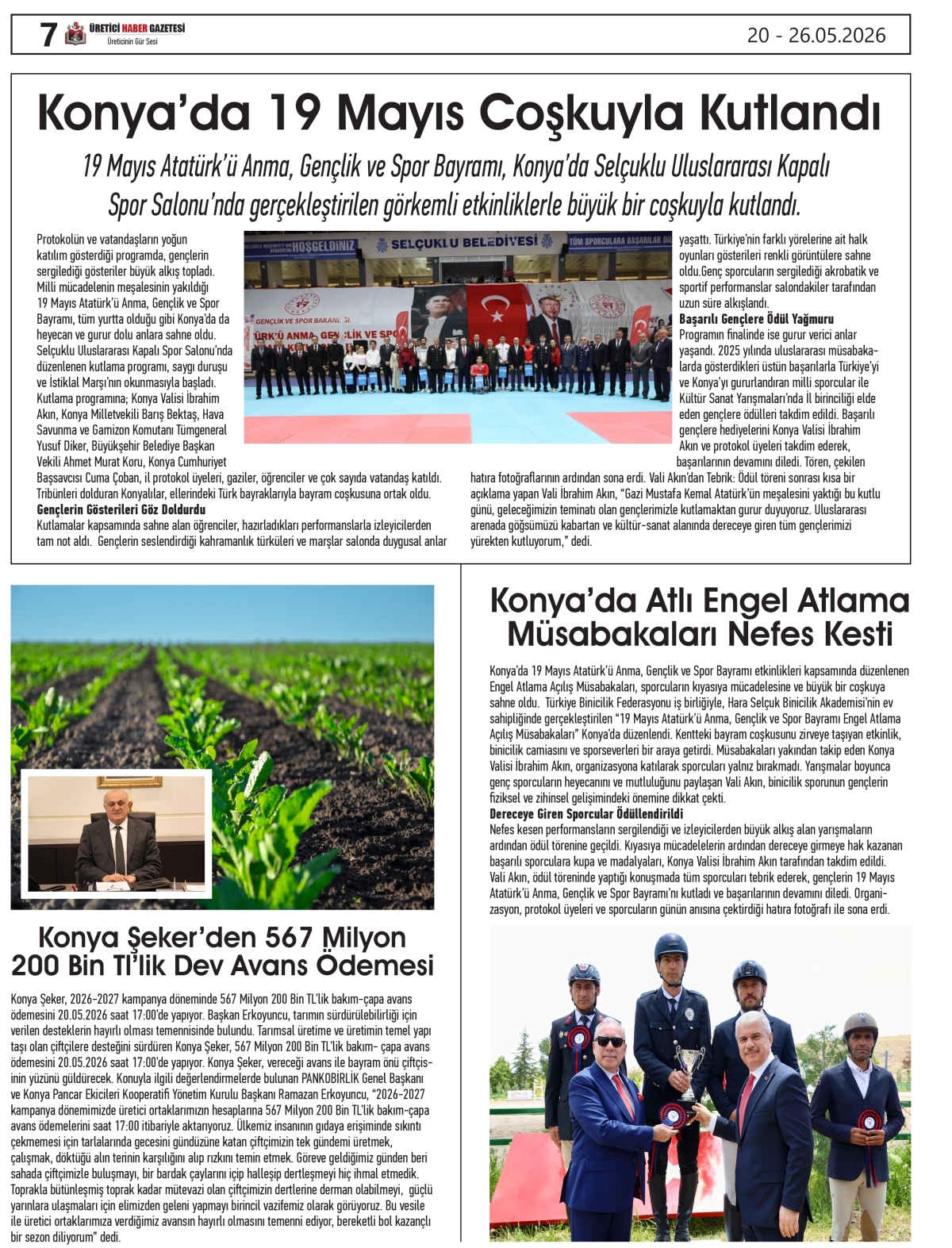 ÜRETİCİ  HABER  GAZTESİ 20.05.2026