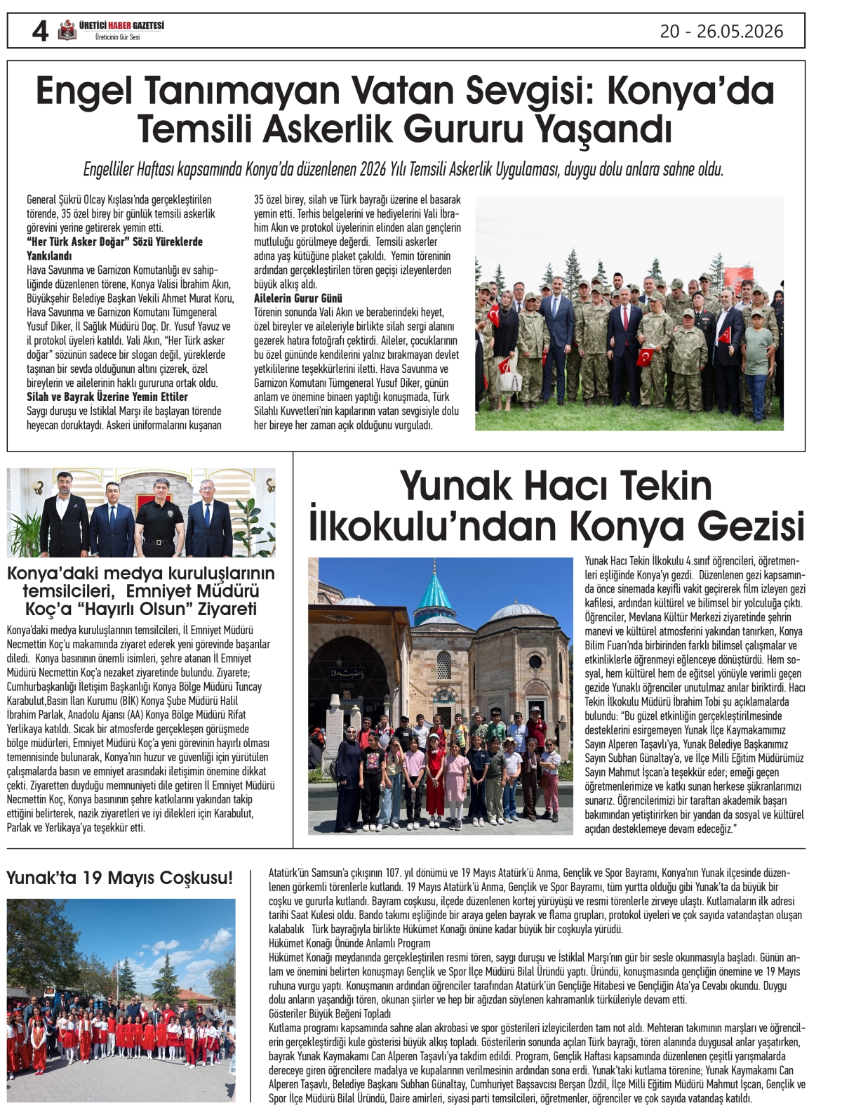 ÜRETİCİ  HABER  GAZTESİ 20.05.2026