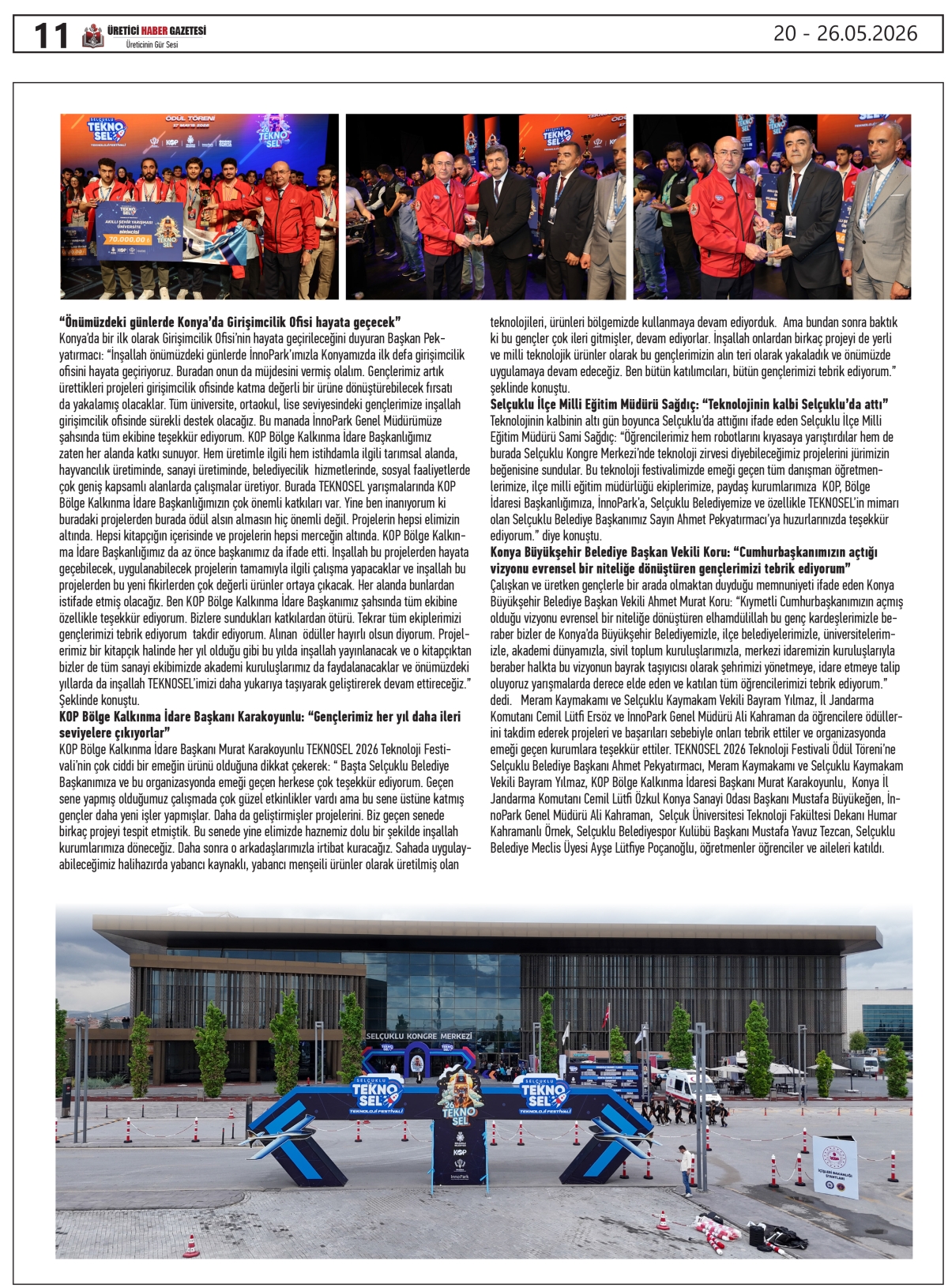 ÜRETİCİ  HABER  GAZTESİ 20.05.2026