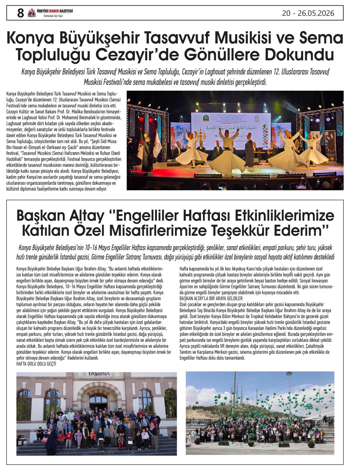 ÜRETİCİ  HABER  GAZTESİ 20.05.2026