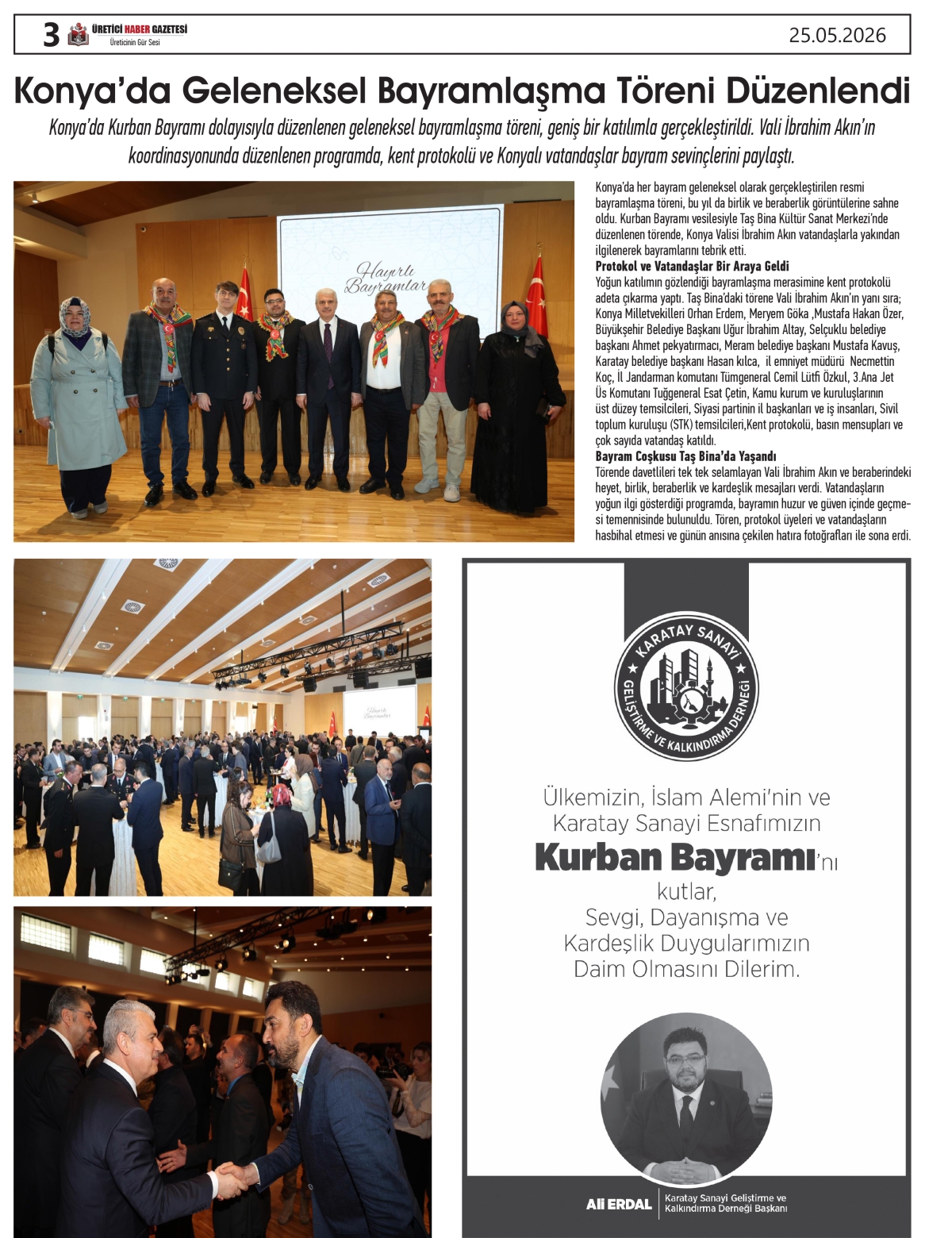 ÜRETİCİ  HABER  GAZETESİ  25.05.2026