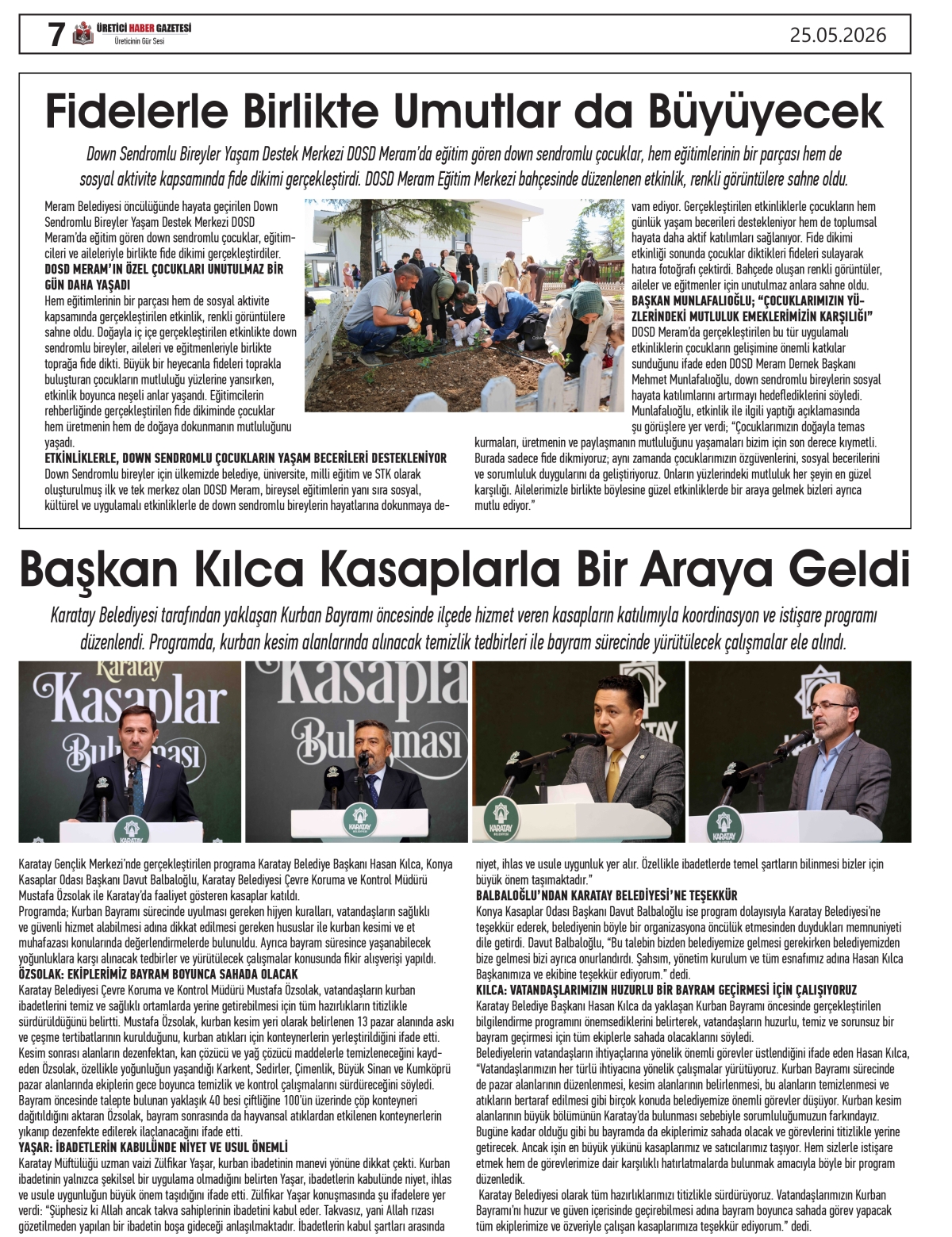 ÜRETİCİ  HABER  GAZETESİ  25.05.2026
