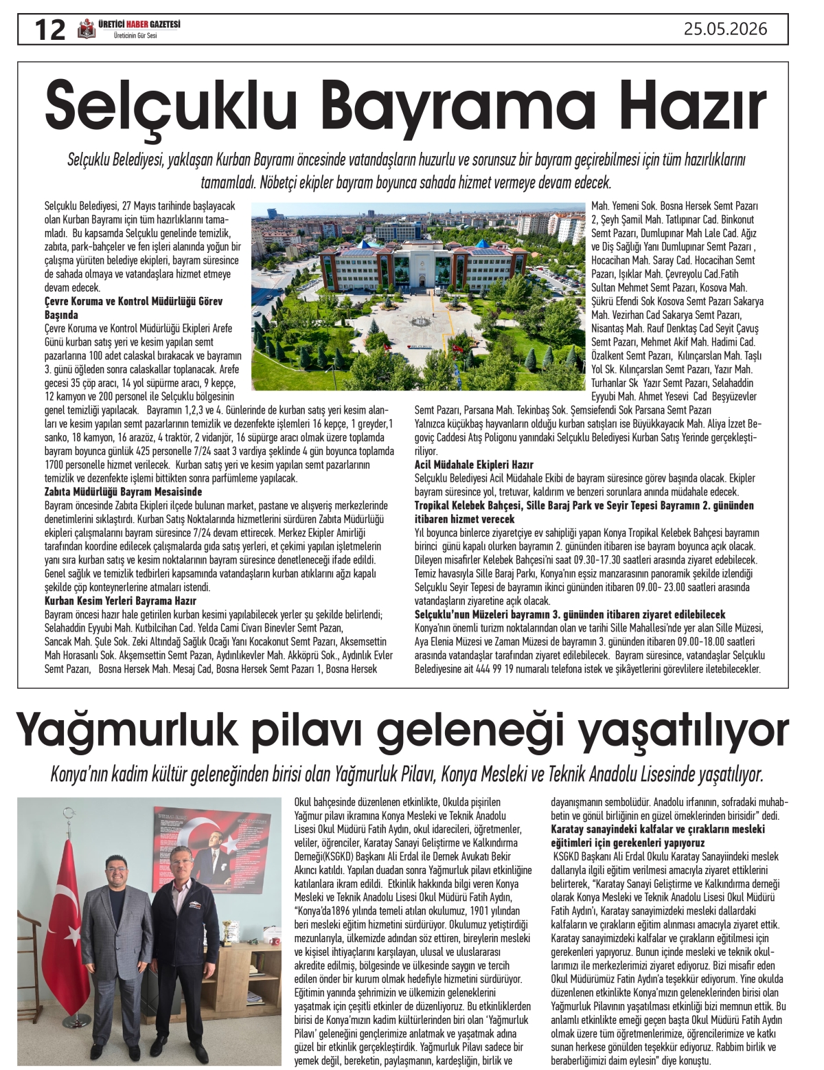 ÜRETİCİ  HABER  GAZETESİ  25.05.2026