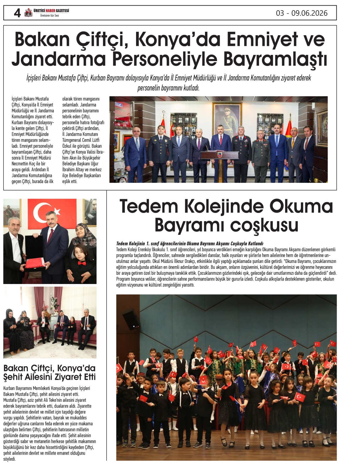 ÜRETİCİ HABER  GAZETESİ  03.06.2026