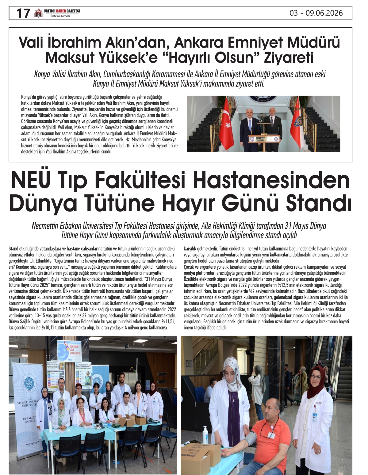 ÜRETİCİ HABER  GAZETESİ  03.06.2026
