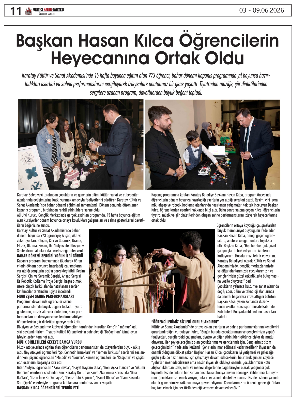 ÜRETİCİ HABER  GAZETESİ  03.06.2026