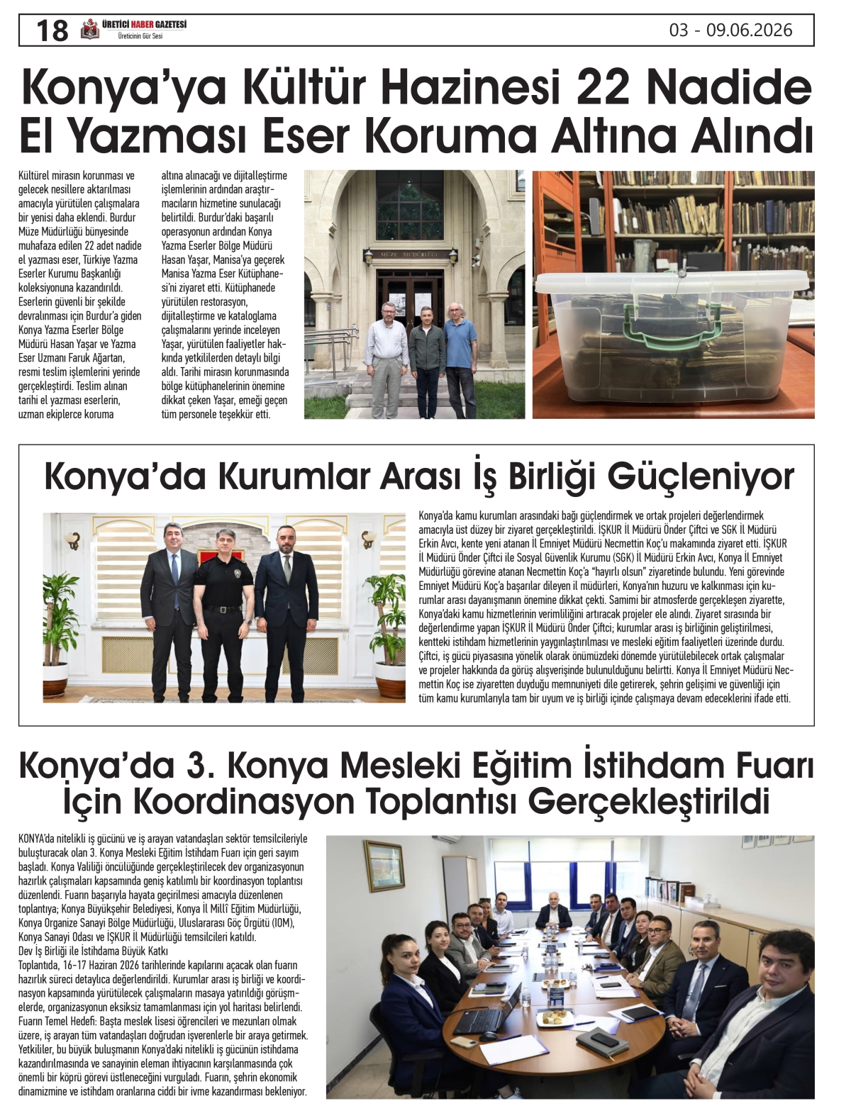 ÜRETİCİ HABER  GAZETESİ  03.06.2026