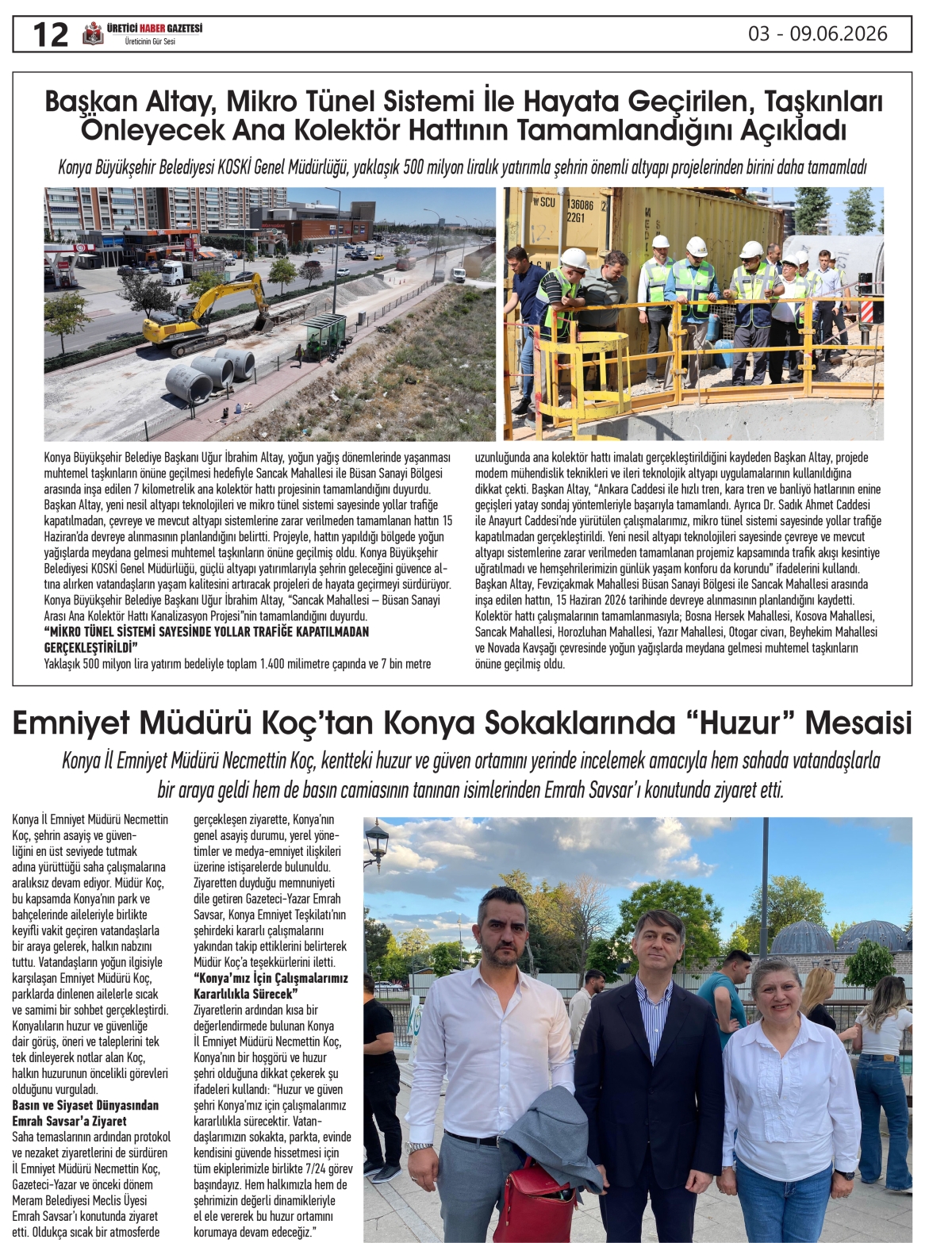 ÜRETİCİ HABER  GAZETESİ  03.06.2026