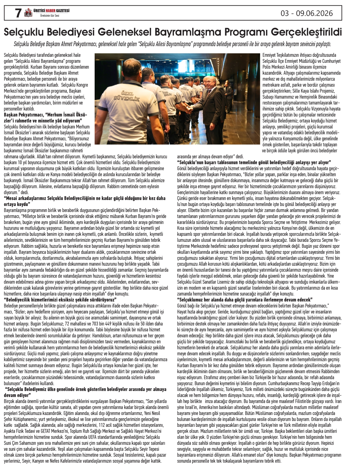 ÜRETİCİ HABER  GAZETESİ  03.06.2026