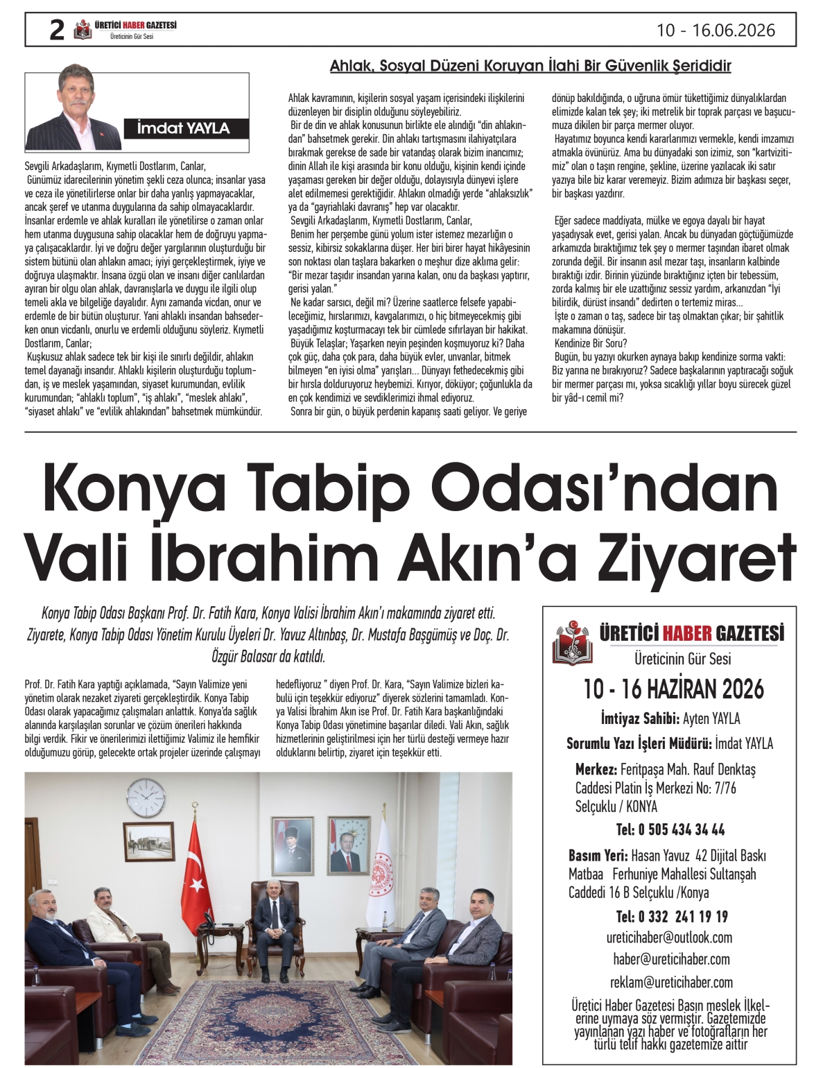 ÜRETİCİ  HABER  GAZETESİ  10.06.2026
